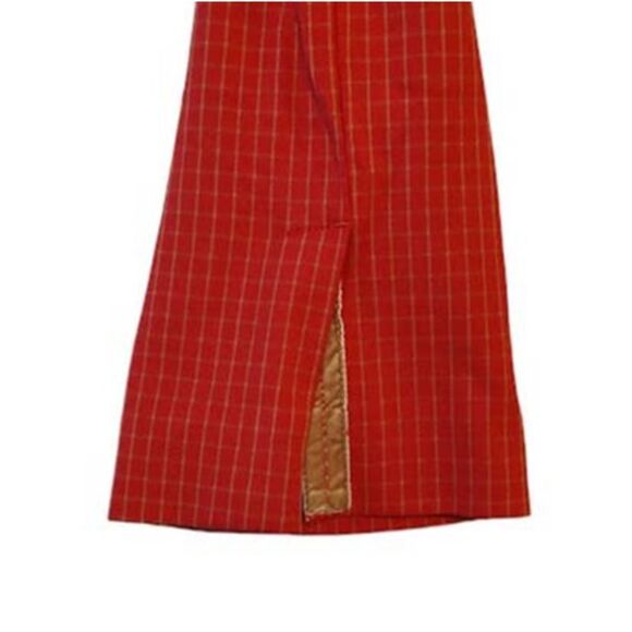Anthropologie The Essential Slim Red Plaid Pants Slacks Size 2 - Picture 9 of 11